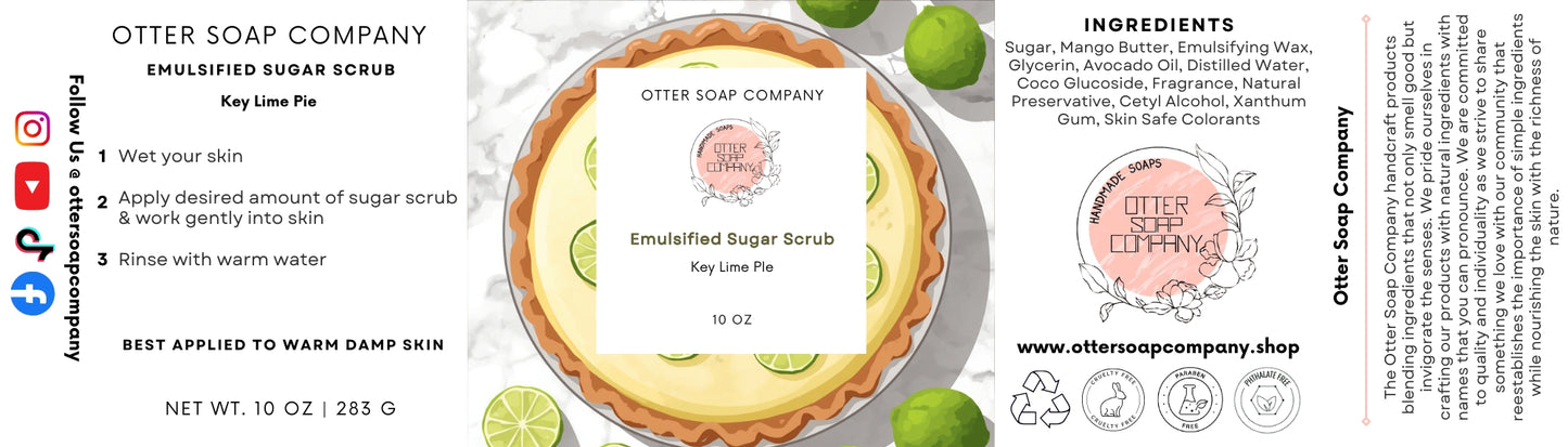 Key Lime Pie Emulsified Sugar Scrub