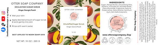 Ginger Georgia Peach Emulsified Sugar Scrub