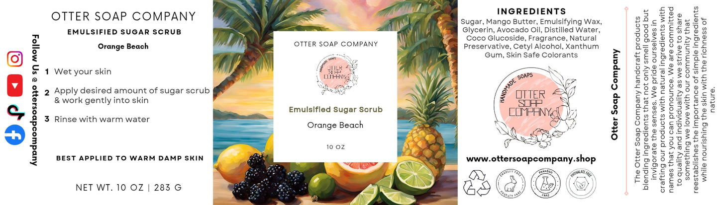 Orange Beach Emulsified Sugar Scrub