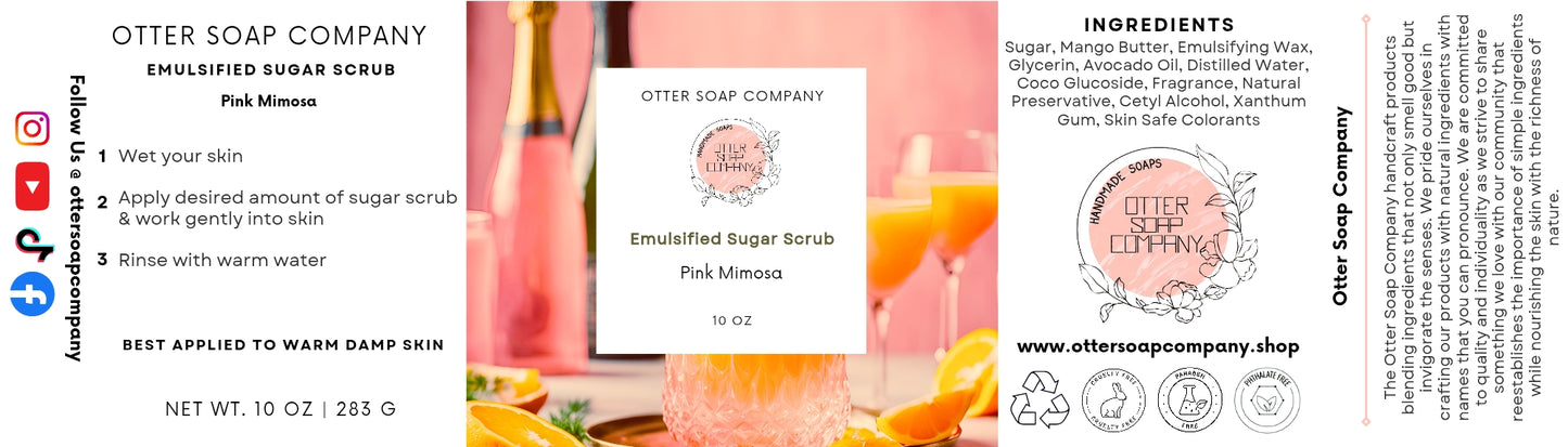 Pink Mimosa Emulsified Sugar Scrub