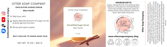Warm Vanilla  Emulsified Sugar Scrub